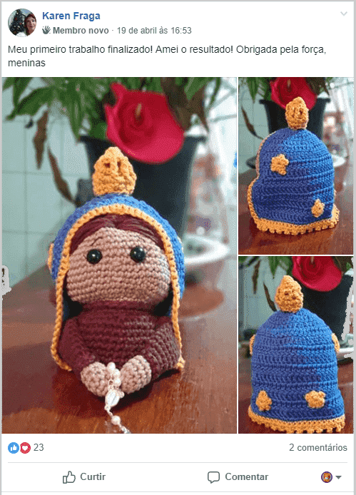 amigurumi da nossa senhora aparecida